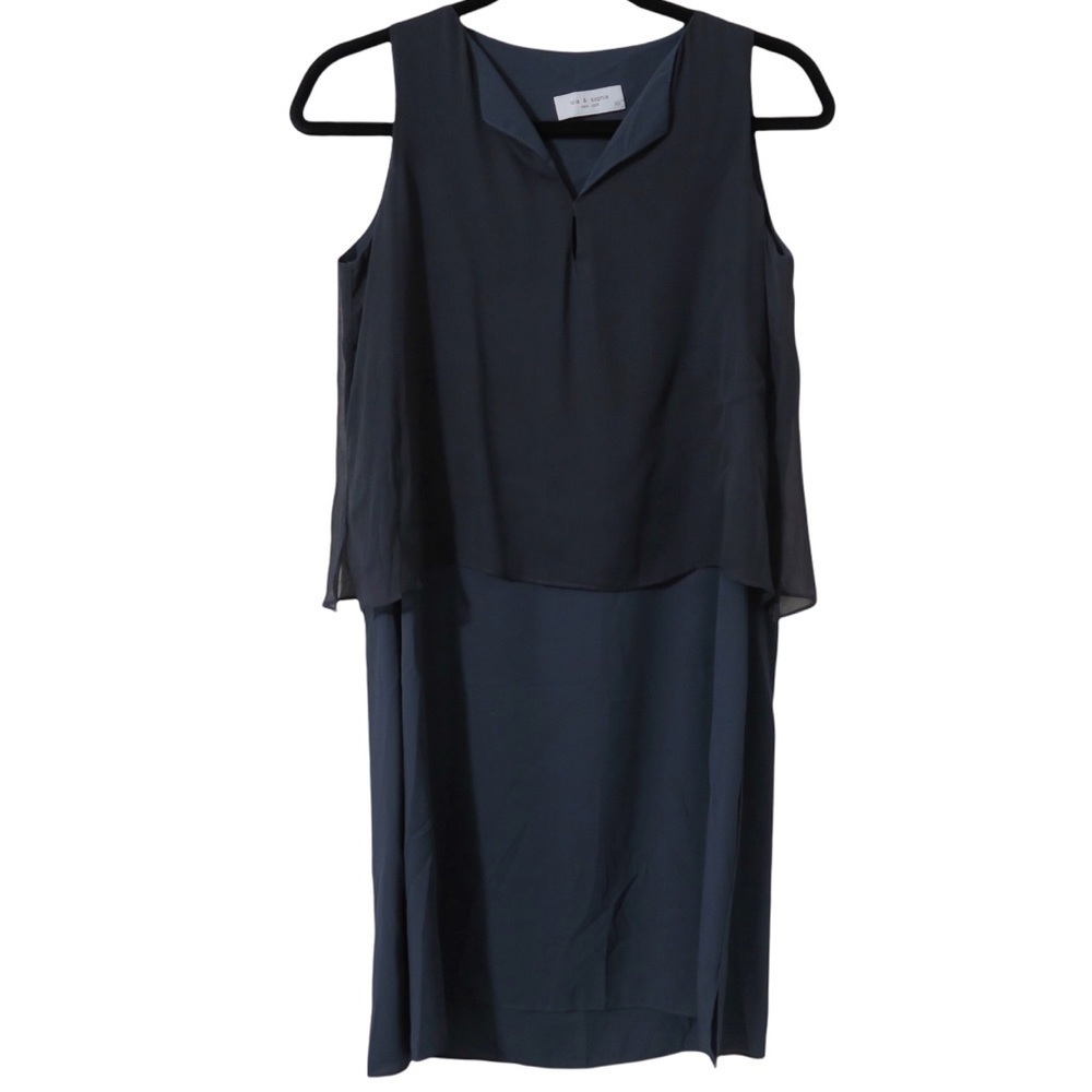 Lola & Sophie Silk Dress Mini Career Work Wear Office Quiet Luxury Sleeveless XS